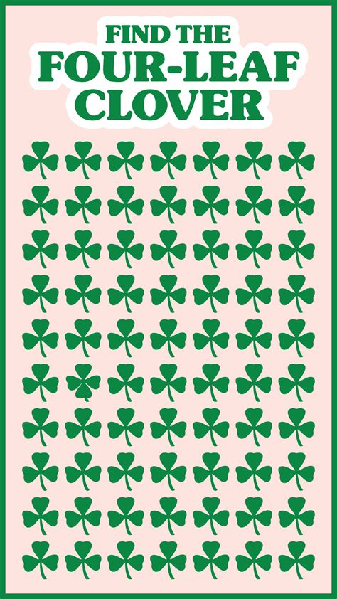 what are the odds of finding a four leaf clover|caroline leaf free printable material.